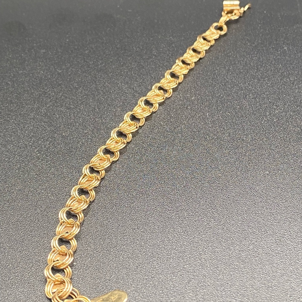 14k heart bracelet heavy